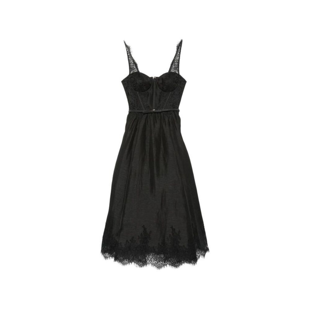Zimmermann Women Valiant Silk And Linen Midi Dress